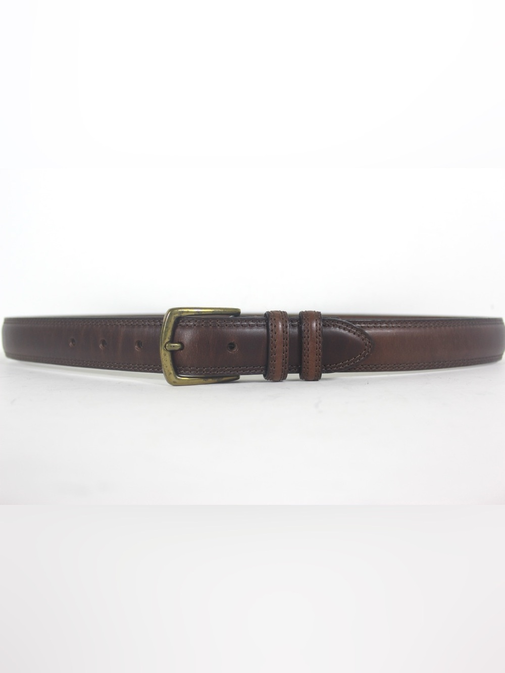 32”-36” Italian Oil Tanned Cowhide Brown Leather Belt M Medium Narrow Men’s Belt